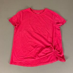 Chicos The Ultimate Tee Top T-Shirt Size 3 (US‎ XL) Hot Pink Short Sleeve Knot